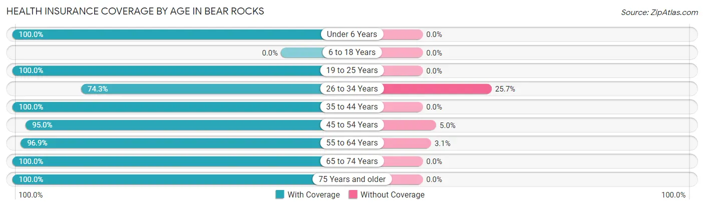 Health Insurance Coverage by Age in Bear Rocks