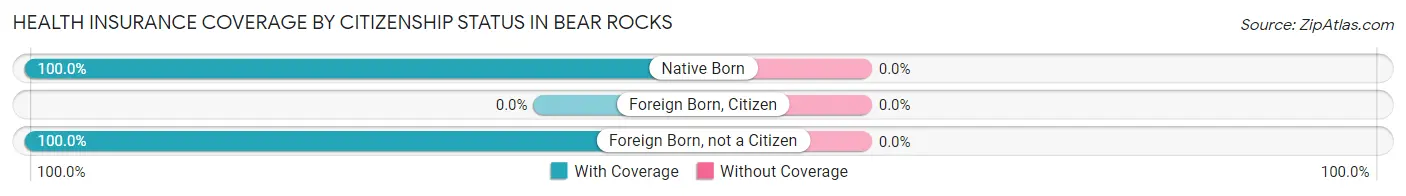Health Insurance Coverage by Citizenship Status in Bear Rocks