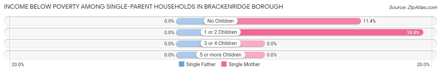 Income Below Poverty Among Single-Parent Households in Brackenridge borough