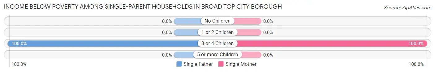 Income Below Poverty Among Single-Parent Households in Broad Top City borough