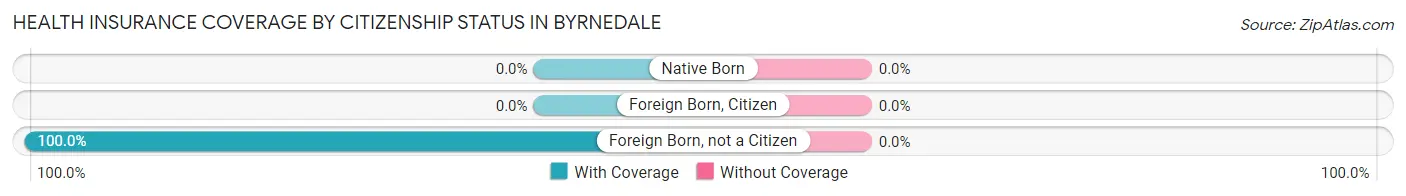 Health Insurance Coverage by Citizenship Status in Byrnedale