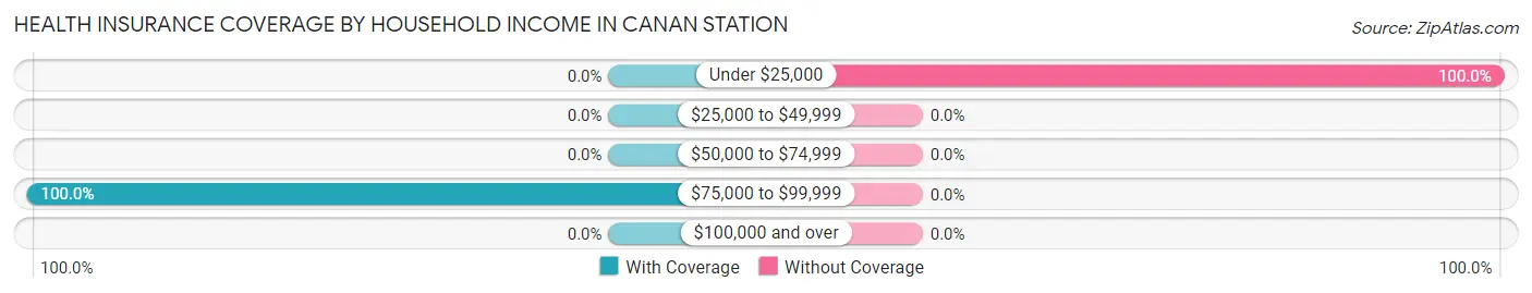 Health Insurance Coverage by Household Income in Canan Station