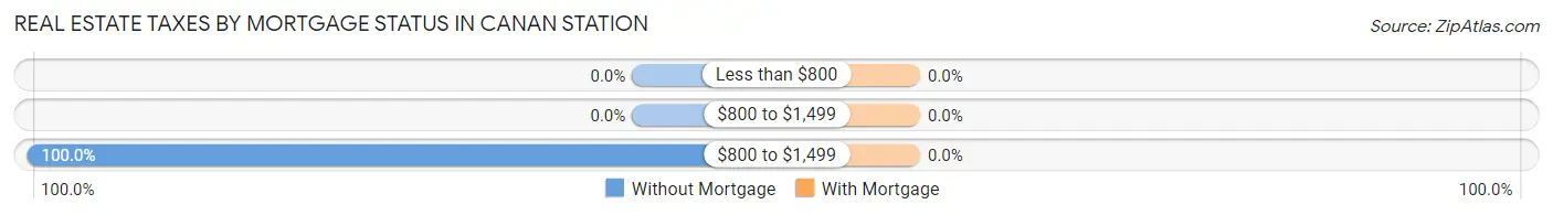 Real Estate Taxes by Mortgage Status in Canan Station