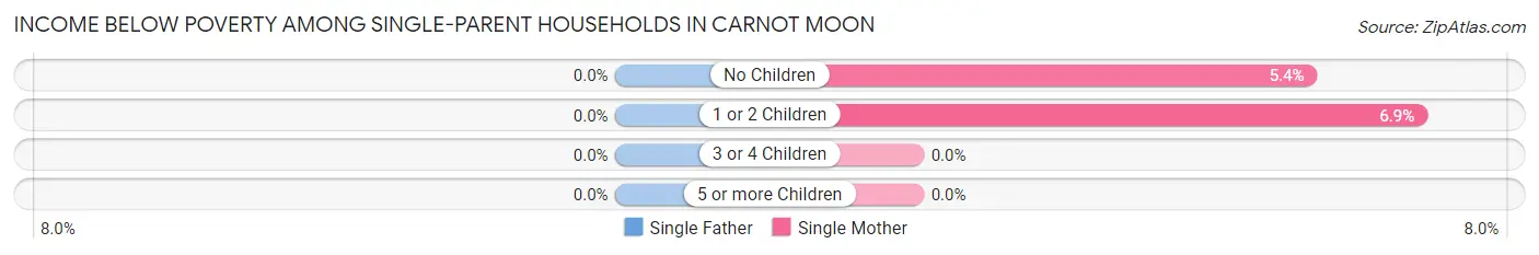Income Below Poverty Among Single-Parent Households in Carnot Moon