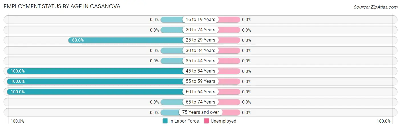 Employment Status by Age in Casanova