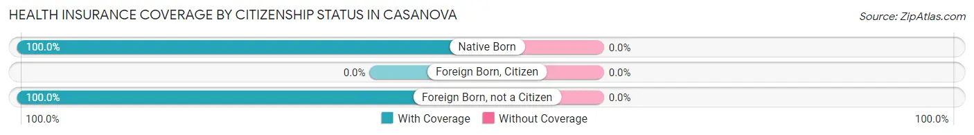 Health Insurance Coverage by Citizenship Status in Casanova