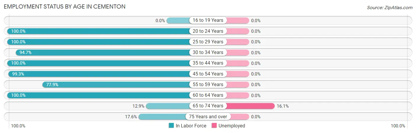 Employment Status by Age in Cementon