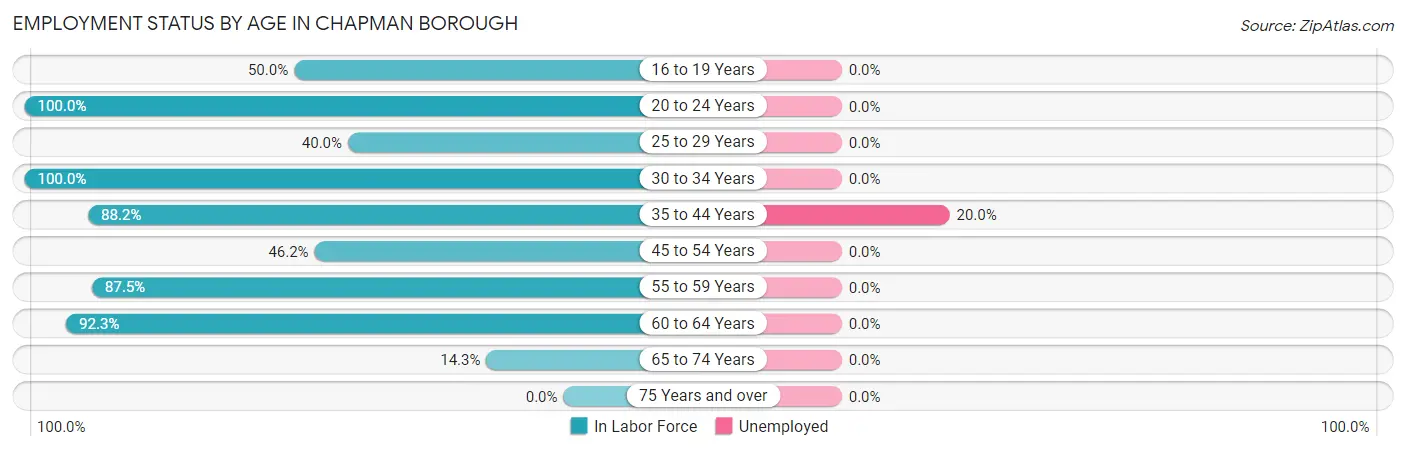 Employment Status by Age in Chapman borough