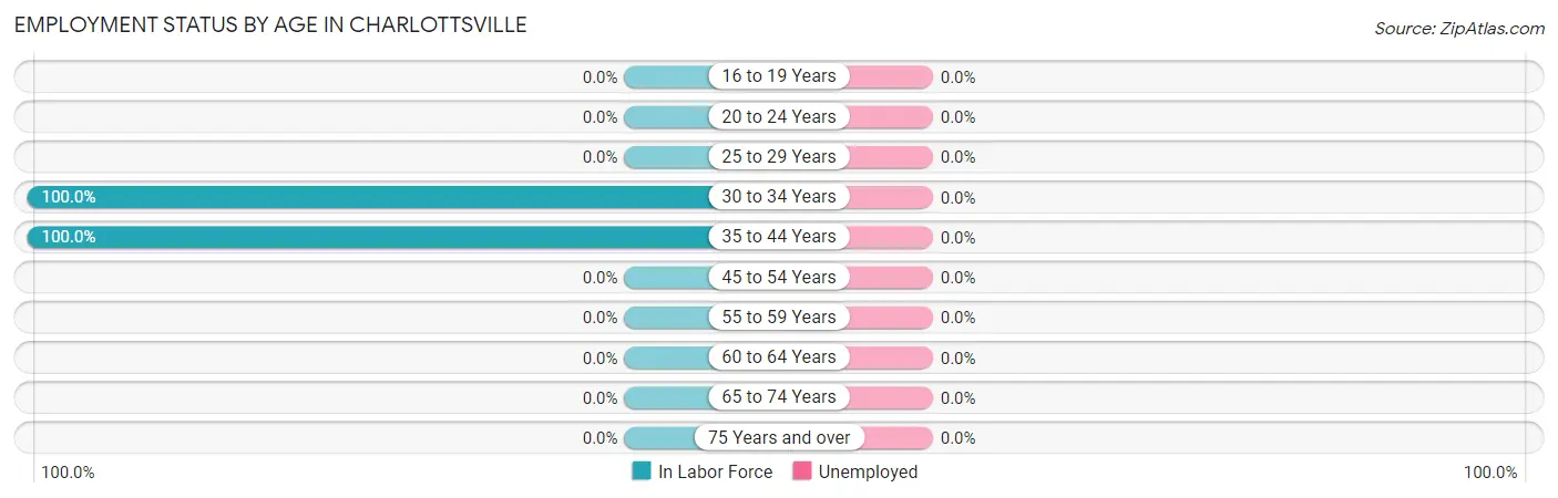 Employment Status by Age in Charlottsville