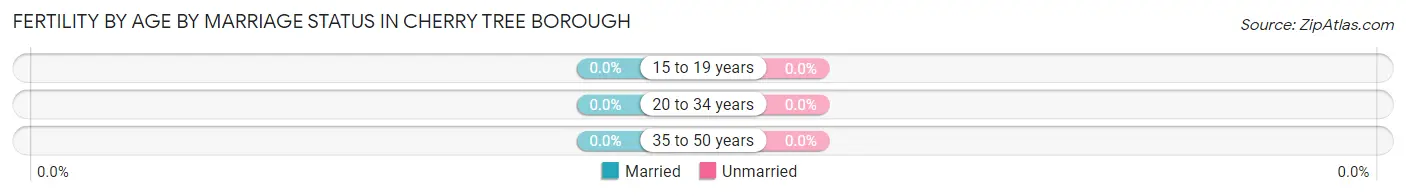 Female Fertility by Age by Marriage Status in Cherry Tree borough