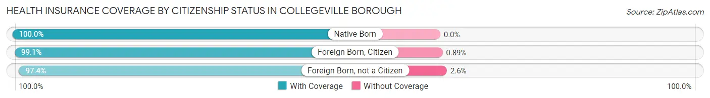 Health Insurance Coverage by Citizenship Status in Collegeville borough
