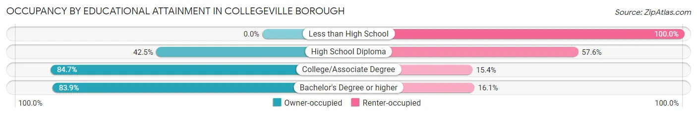 Occupancy by Educational Attainment in Collegeville borough