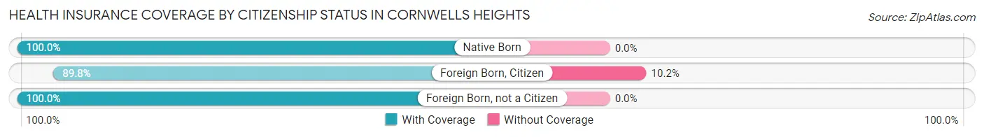Health Insurance Coverage by Citizenship Status in Cornwells Heights