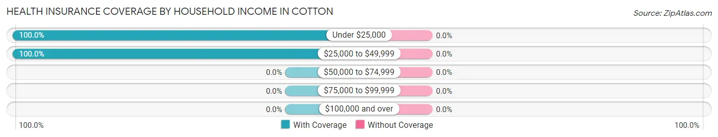 Health Insurance Coverage by Household Income in Cotton