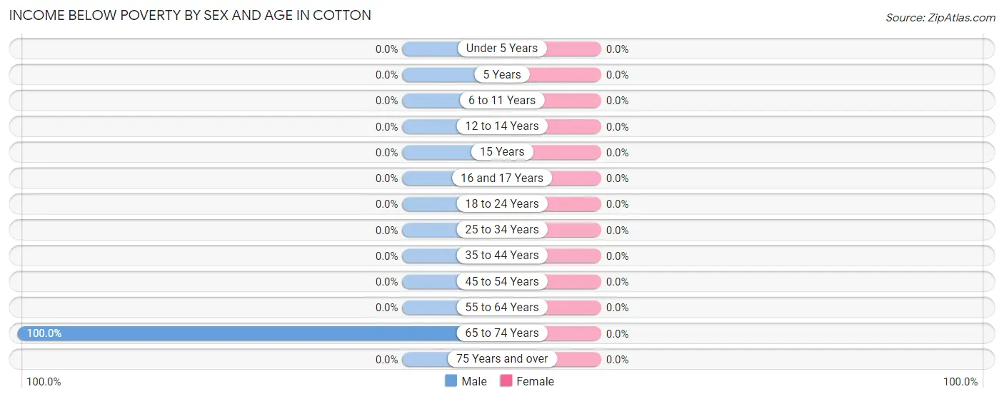 Income Below Poverty by Sex and Age in Cotton
