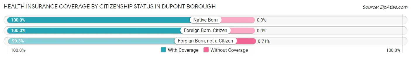 Health Insurance Coverage by Citizenship Status in Dupont borough
