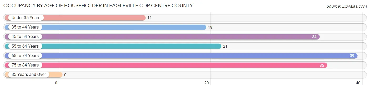 Occupancy by Age of Householder in Eagleville CDP Centre County
