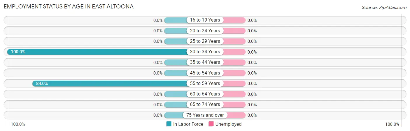 Employment Status by Age in East Altoona