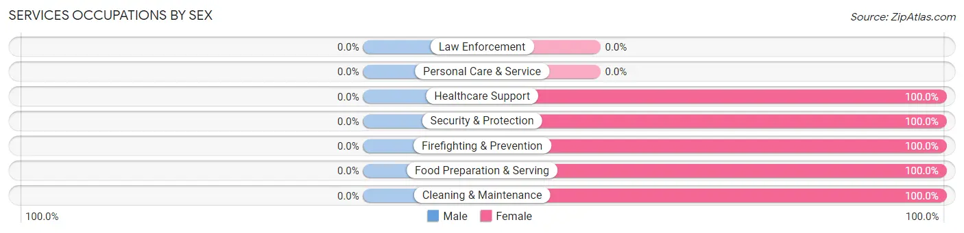 Services Occupations by Sex in Ellsworth borough