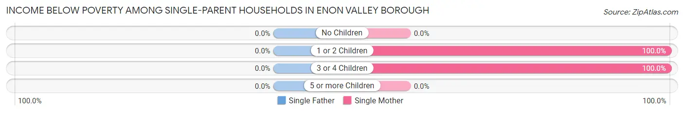 Income Below Poverty Among Single-Parent Households in Enon Valley borough