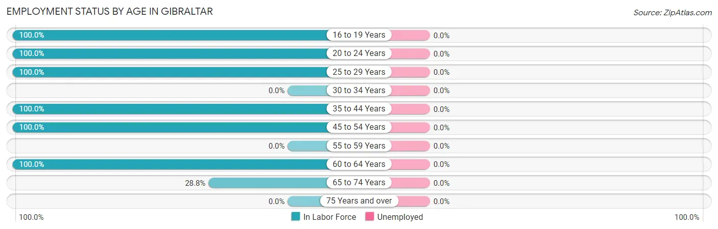 Employment Status by Age in Gibraltar
