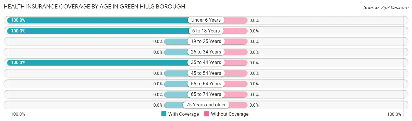 Health Insurance Coverage by Age in Green Hills borough