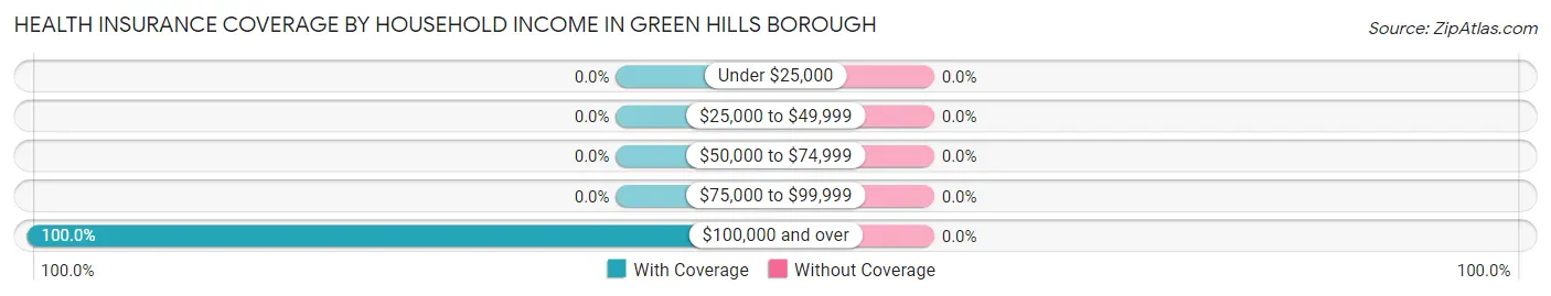 Health Insurance Coverage by Household Income in Green Hills borough