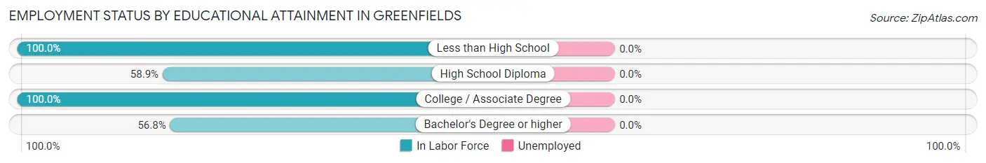 Employment Status by Educational Attainment in Greenfields