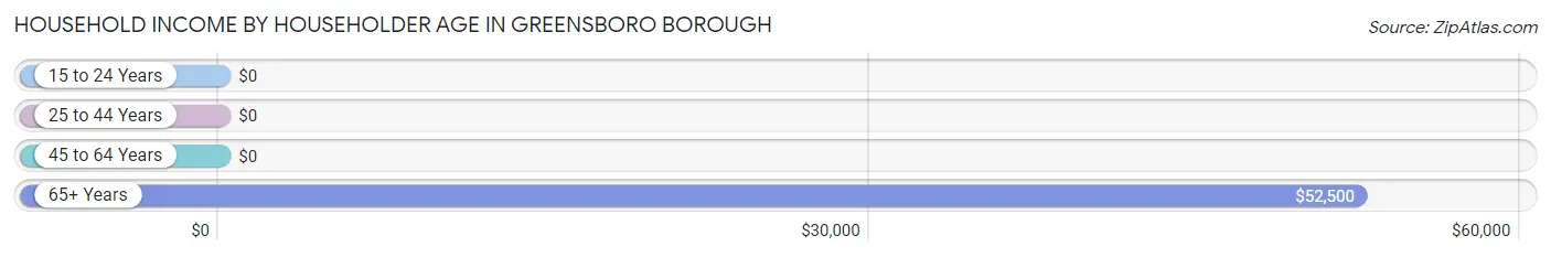Household Income by Householder Age in Greensboro borough