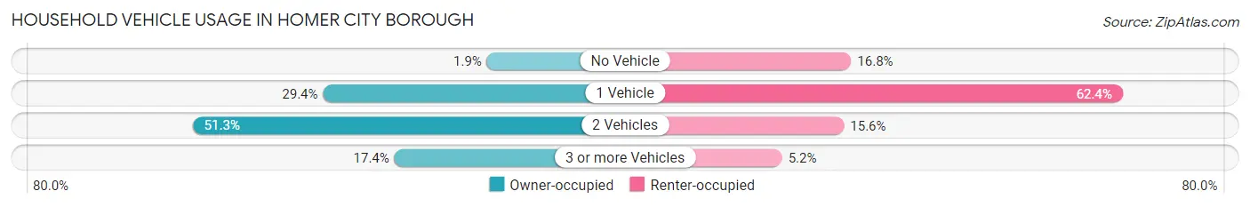 Household Vehicle Usage in Homer City borough