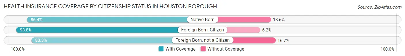 Health Insurance Coverage by Citizenship Status in Houston borough