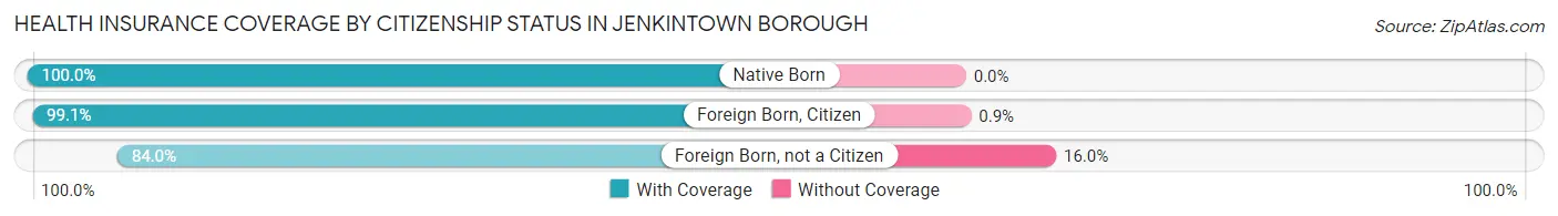 Health Insurance Coverage by Citizenship Status in Jenkintown borough
