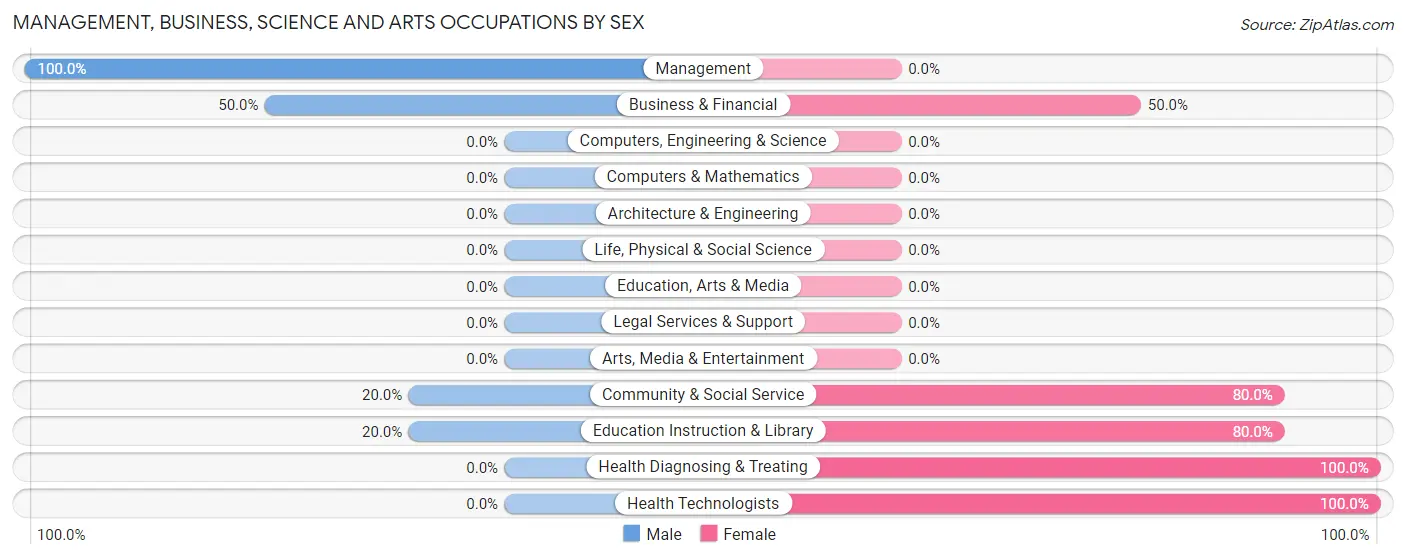 Management, Business, Science and Arts Occupations by Sex in Jerseytown