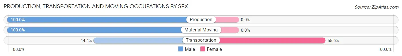 Production, Transportation and Moving Occupations by Sex in Knox borough