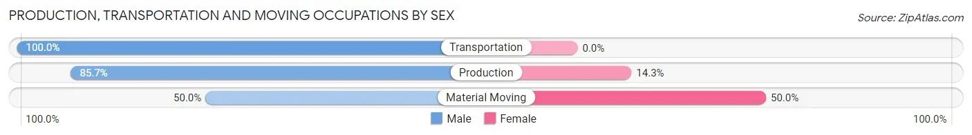 Production, Transportation and Moving Occupations by Sex in Le Raysville borough