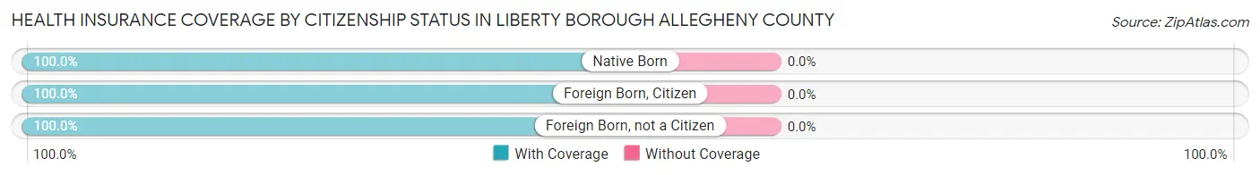 Health Insurance Coverage by Citizenship Status in Liberty borough Allegheny County