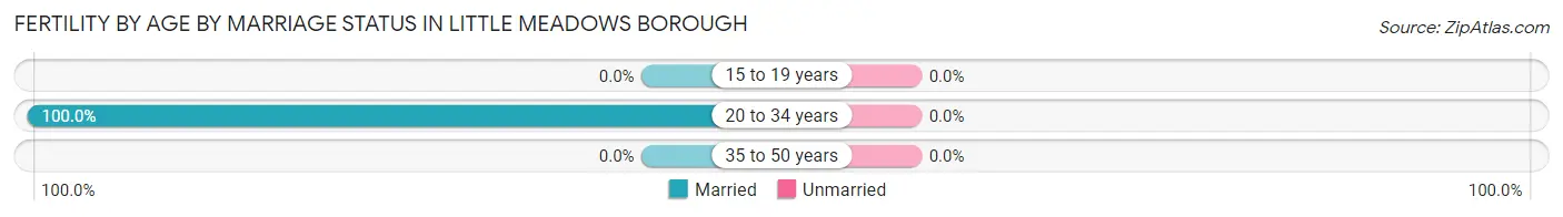 Female Fertility by Age by Marriage Status in Little Meadows borough
