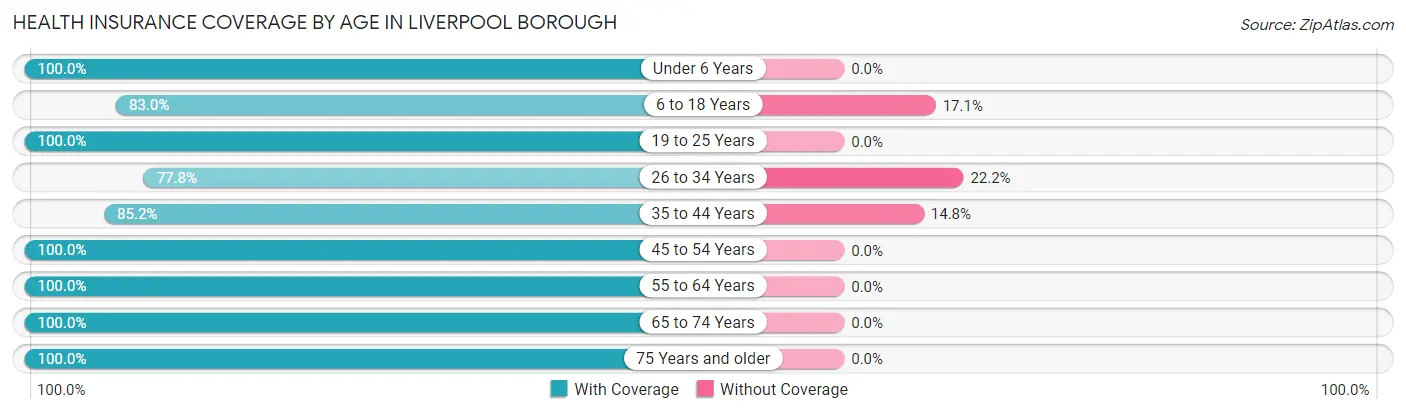 Health Insurance Coverage by Age in Liverpool borough