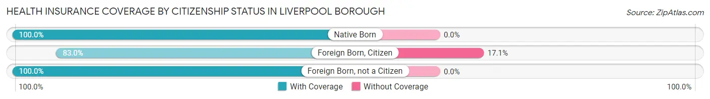 Health Insurance Coverage by Citizenship Status in Liverpool borough