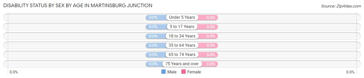 Disability Status by Sex by Age in Martinsburg Junction