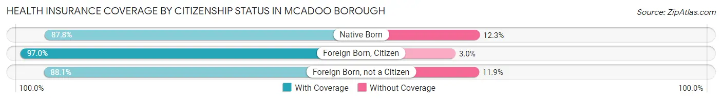 Health Insurance Coverage by Citizenship Status in McAdoo borough