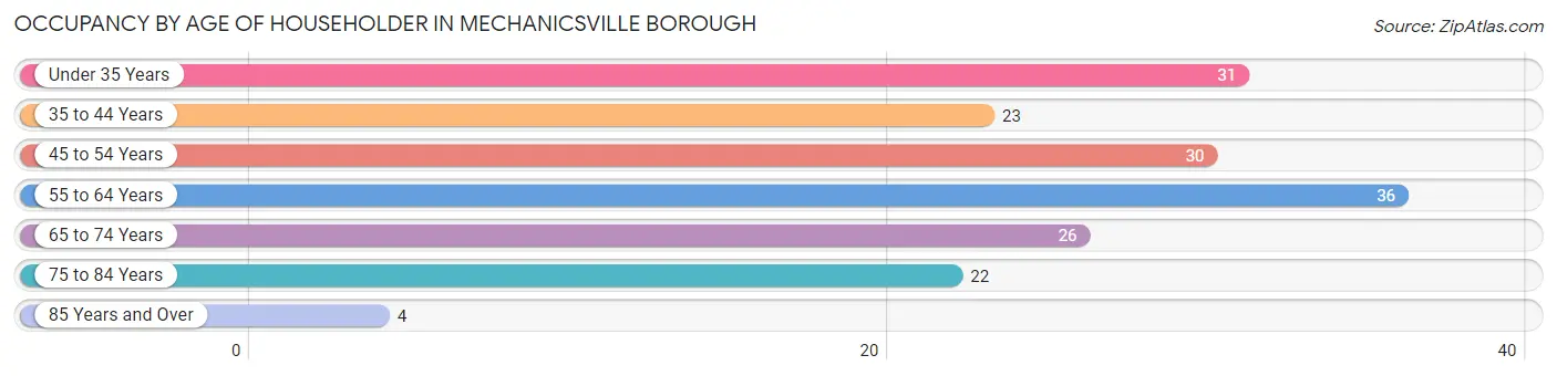 Occupancy by Age of Householder in Mechanicsville borough