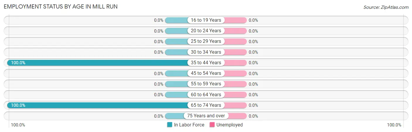 Employment Status by Age in Mill Run