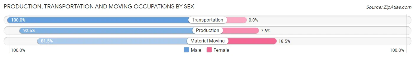 Production, Transportation and Moving Occupations by Sex in Montrose borough