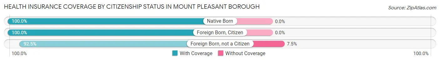 Health Insurance Coverage by Citizenship Status in Mount Pleasant borough