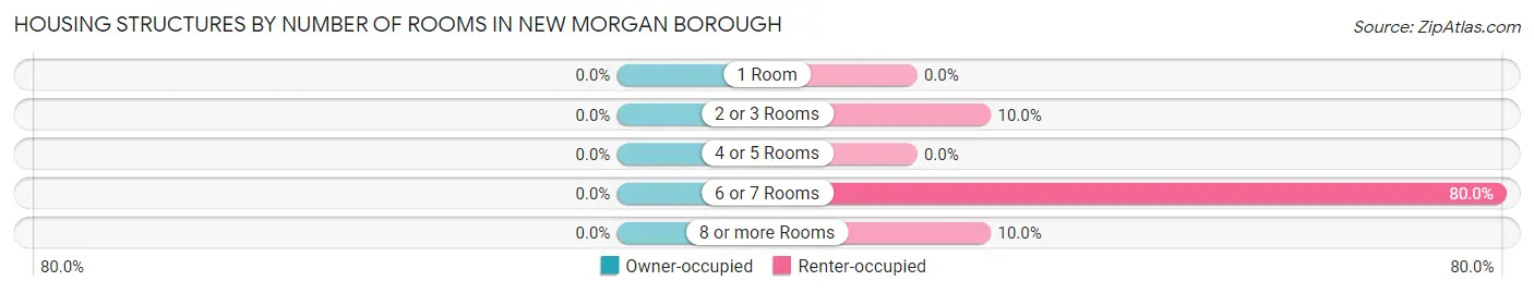 Housing Structures by Number of Rooms in New Morgan borough