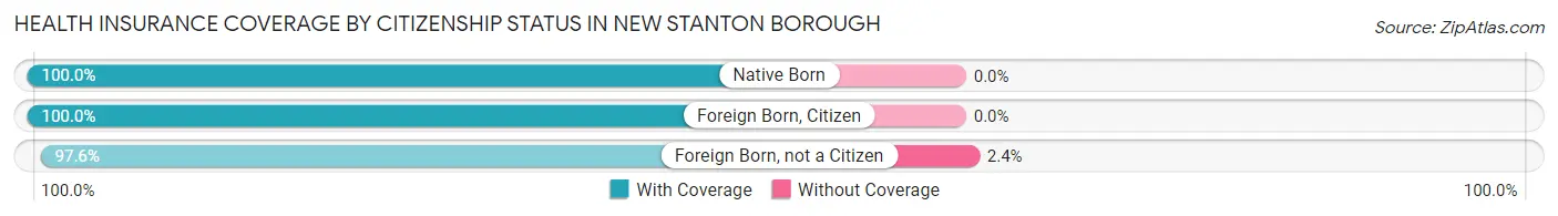 Health Insurance Coverage by Citizenship Status in New Stanton borough