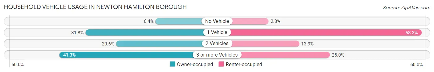 Household Vehicle Usage in Newton Hamilton borough