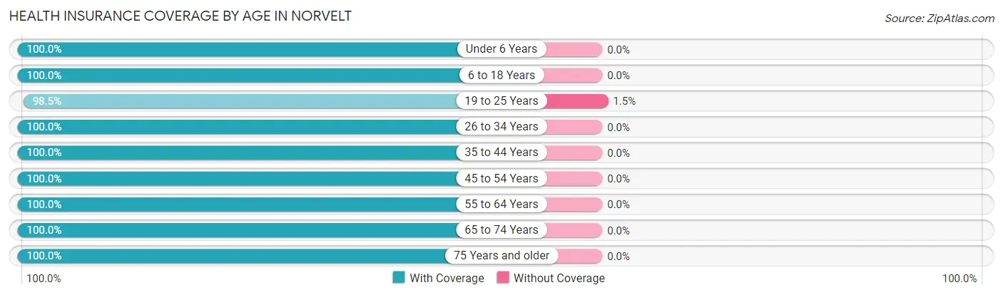 Health Insurance Coverage by Age in Norvelt