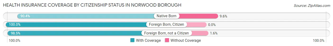Health Insurance Coverage by Citizenship Status in Norwood borough